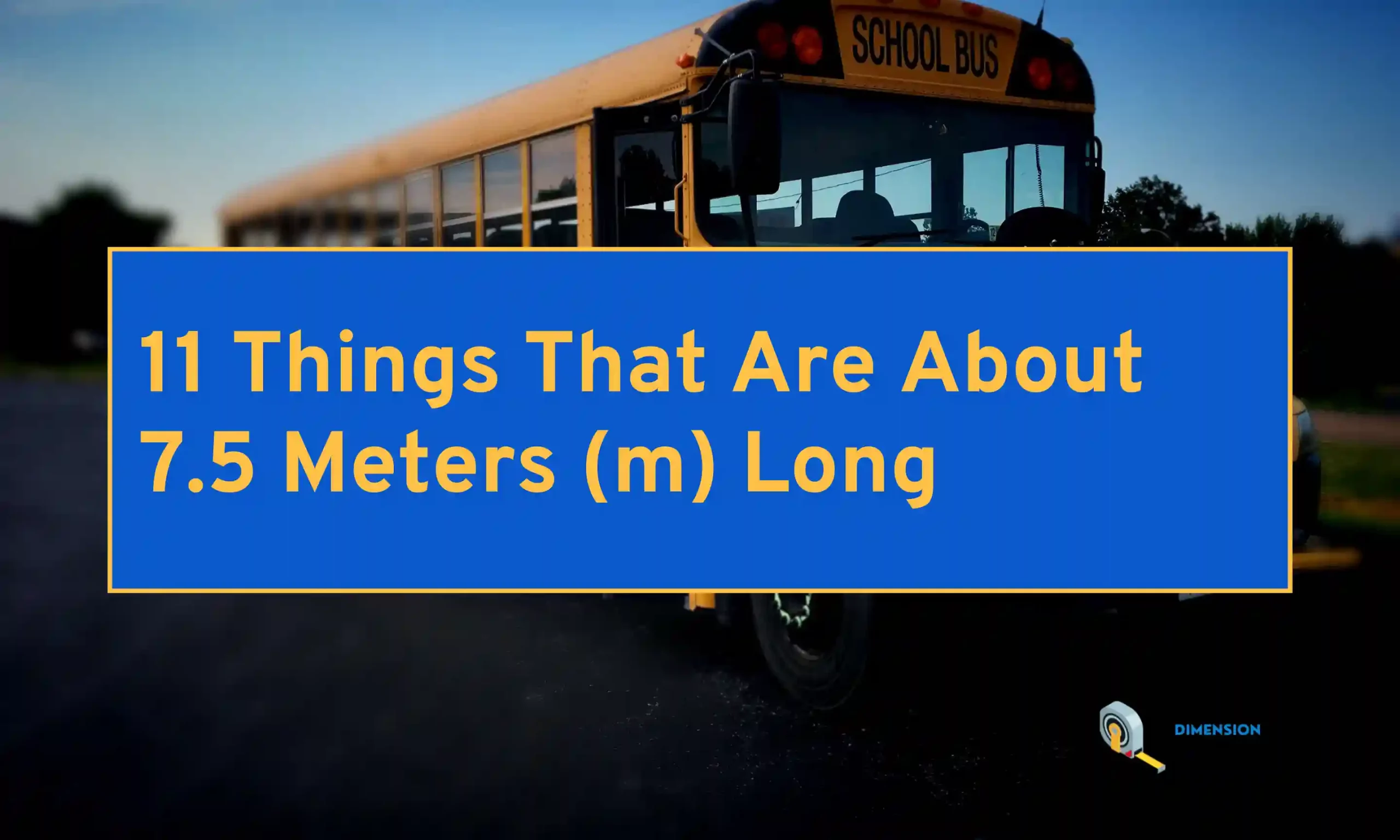 11 Things That Are About 7.5 Meters (m) Long
