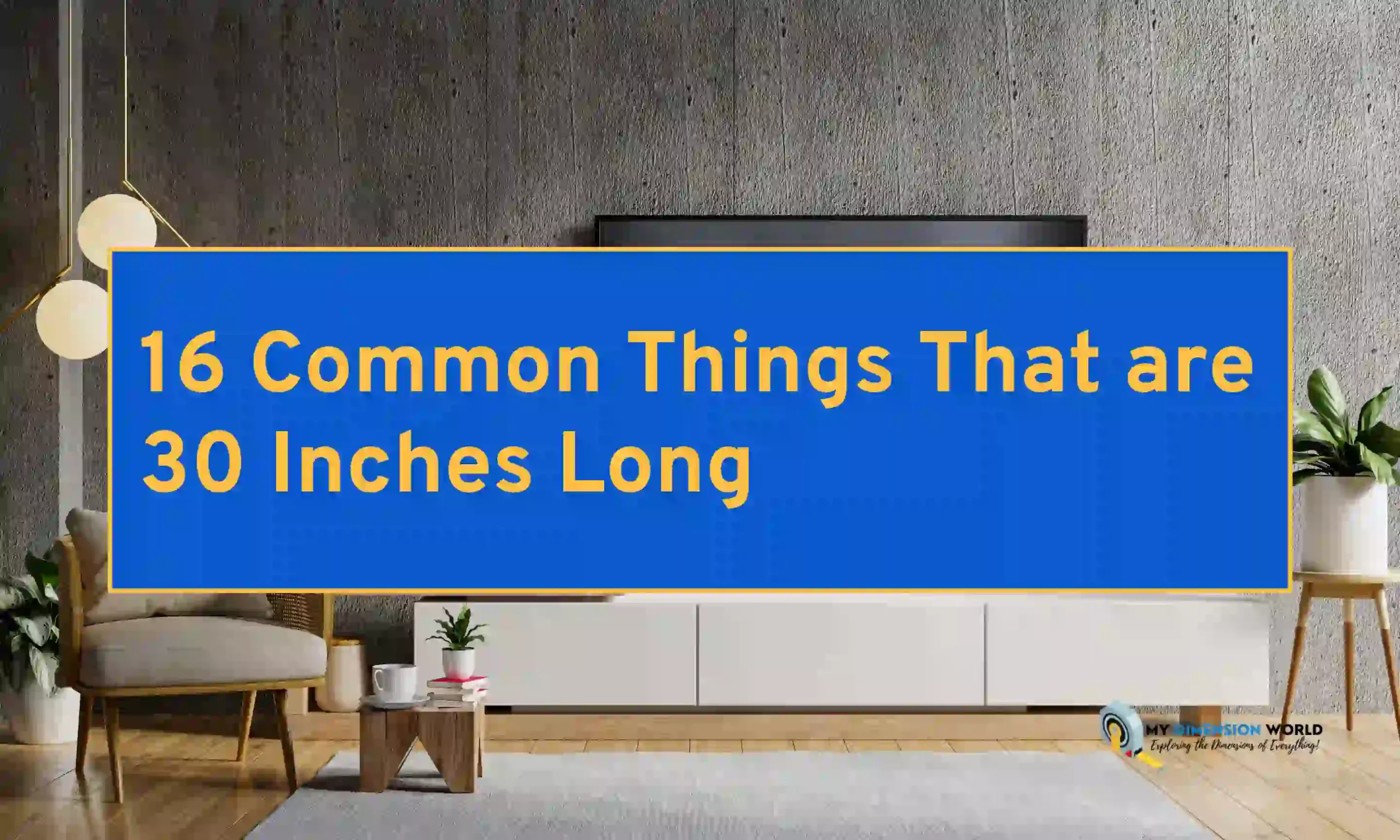16 Common Things That are 30 Inches Long