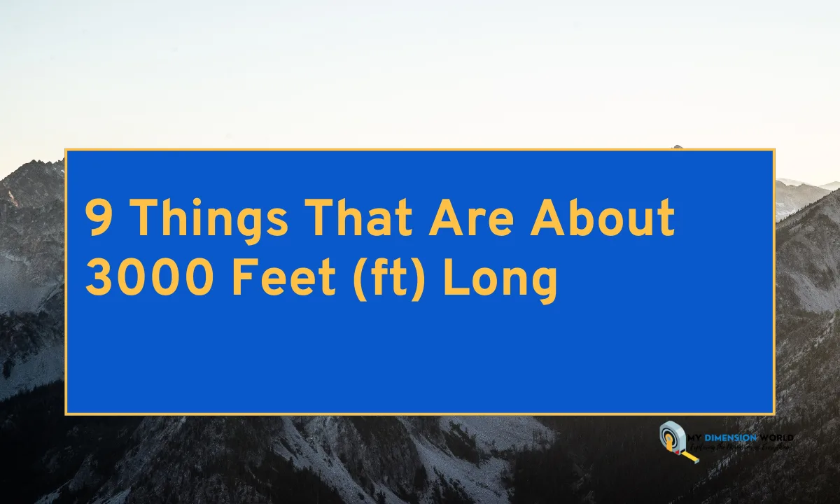 9 Things That Are About 3000 Feet (ft) Long