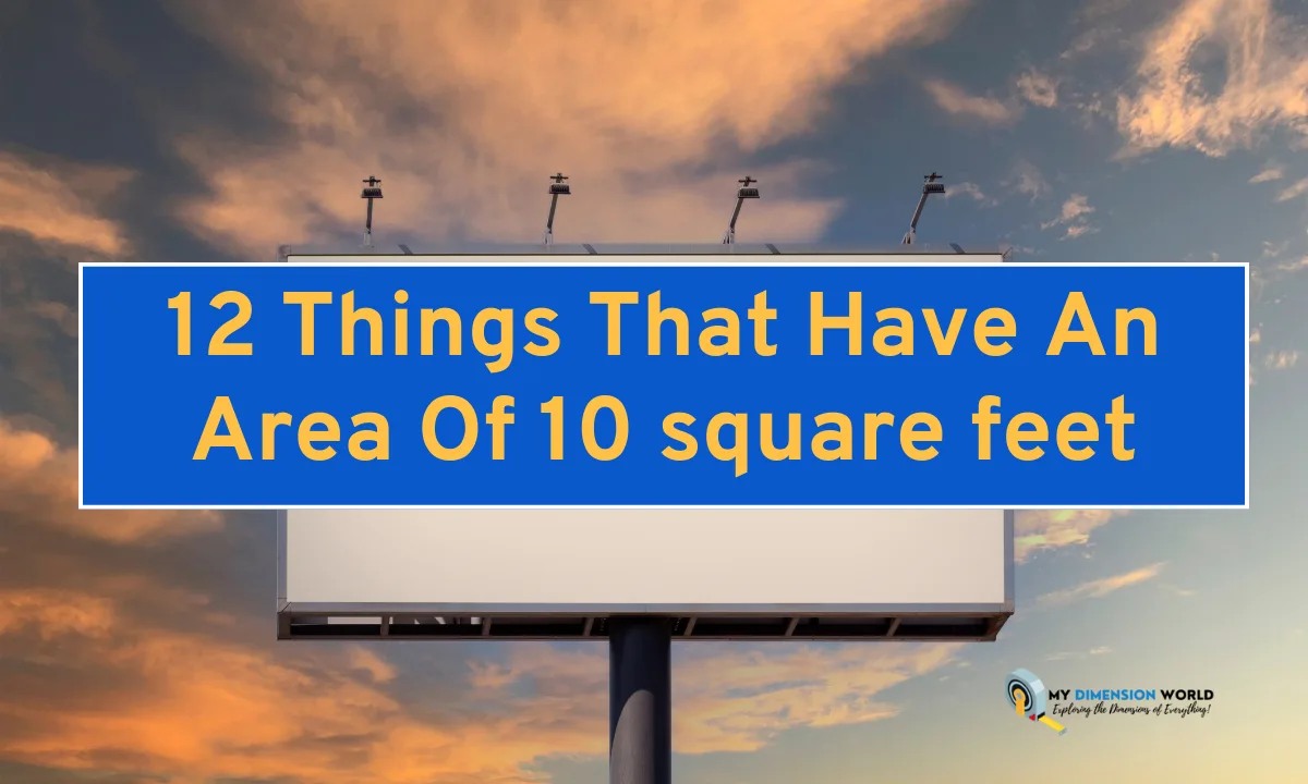 12 Things That Have An Area Of 10 square feet